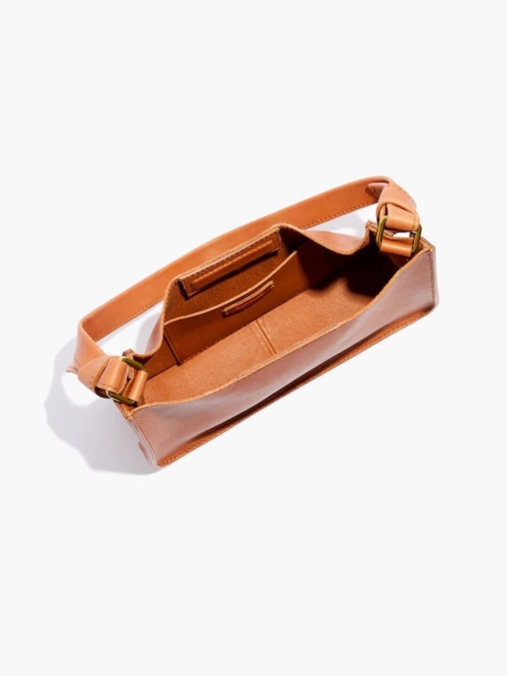 Madewell The Sydney Shoulder Leather Hobo‎ Bag in Burnished Caramel NWF NF070 - Picture 2 of 12
